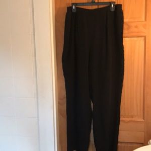 Black Silk Slacks by Diane Gilman